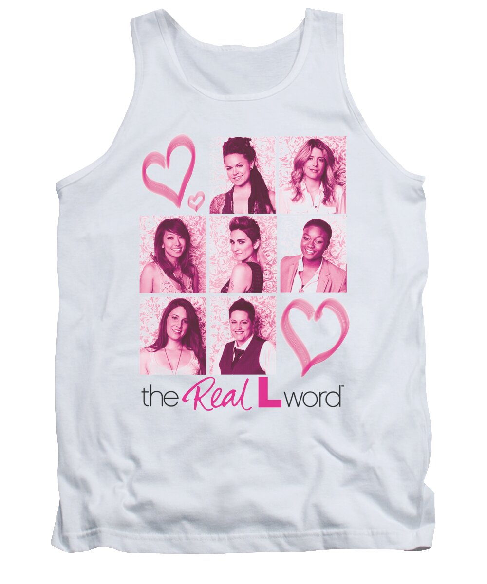 The Real L World Tank Top featuring the digital art Real L Word - Hearts by Brand A