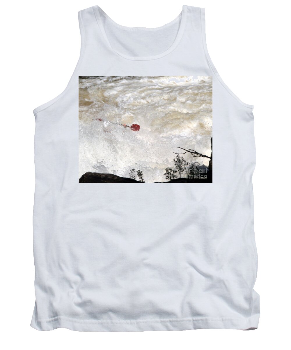 White Water Tank Top featuring the photograph Red Paddle by Carol Lynn Coronios