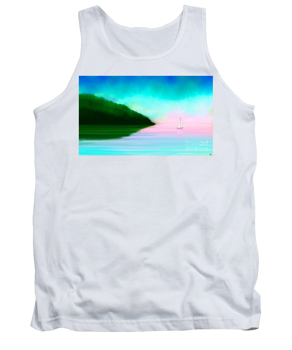 Painting Tank Top featuring the painting Reflections by Anita Lewis