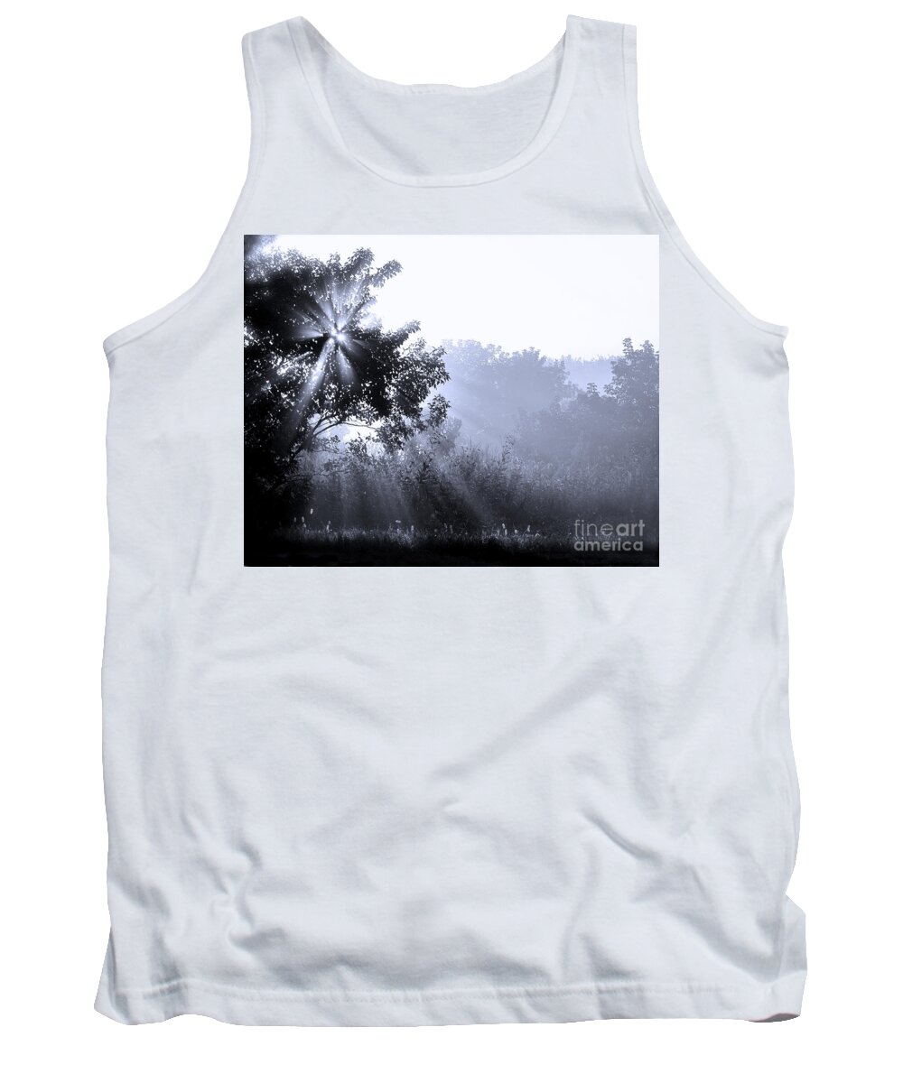 Black And White Photography Tank Top featuring the photograph Rise And Shine BW by Sue Stefanowicz