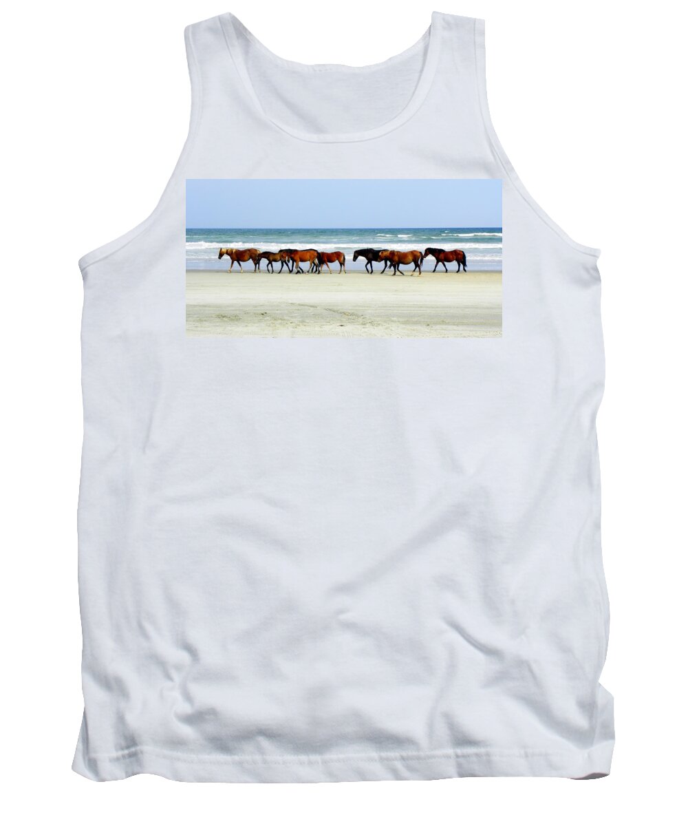 Wild Spanish Mustang Tank Top featuring the photograph Roaming Wild and Free by Kim Galluzzo
