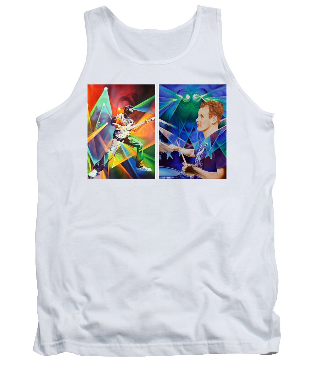 Umphrey's Mcgee Tank Top featuring the painting Ryan and Kris by Joshua Morton