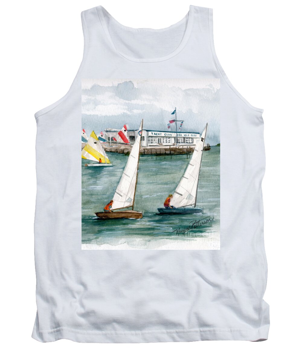 Sailing Tank Top featuring the painting Sailing Class by Nancy Patterson
