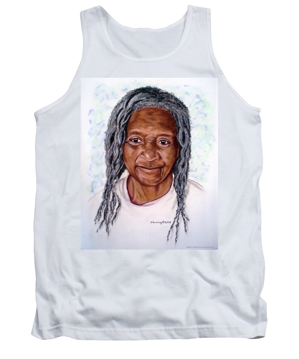 Portrait Tank Top featuring the painting Sarah Mildred Bailey by Brenda Stevens Fanning