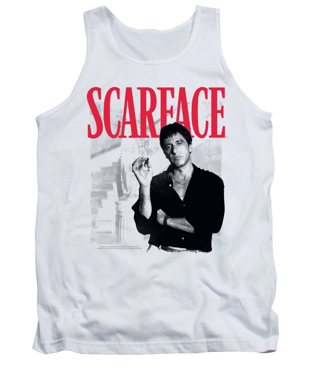  Tank Top featuring the digital art Scarface - Stairway by Brand A