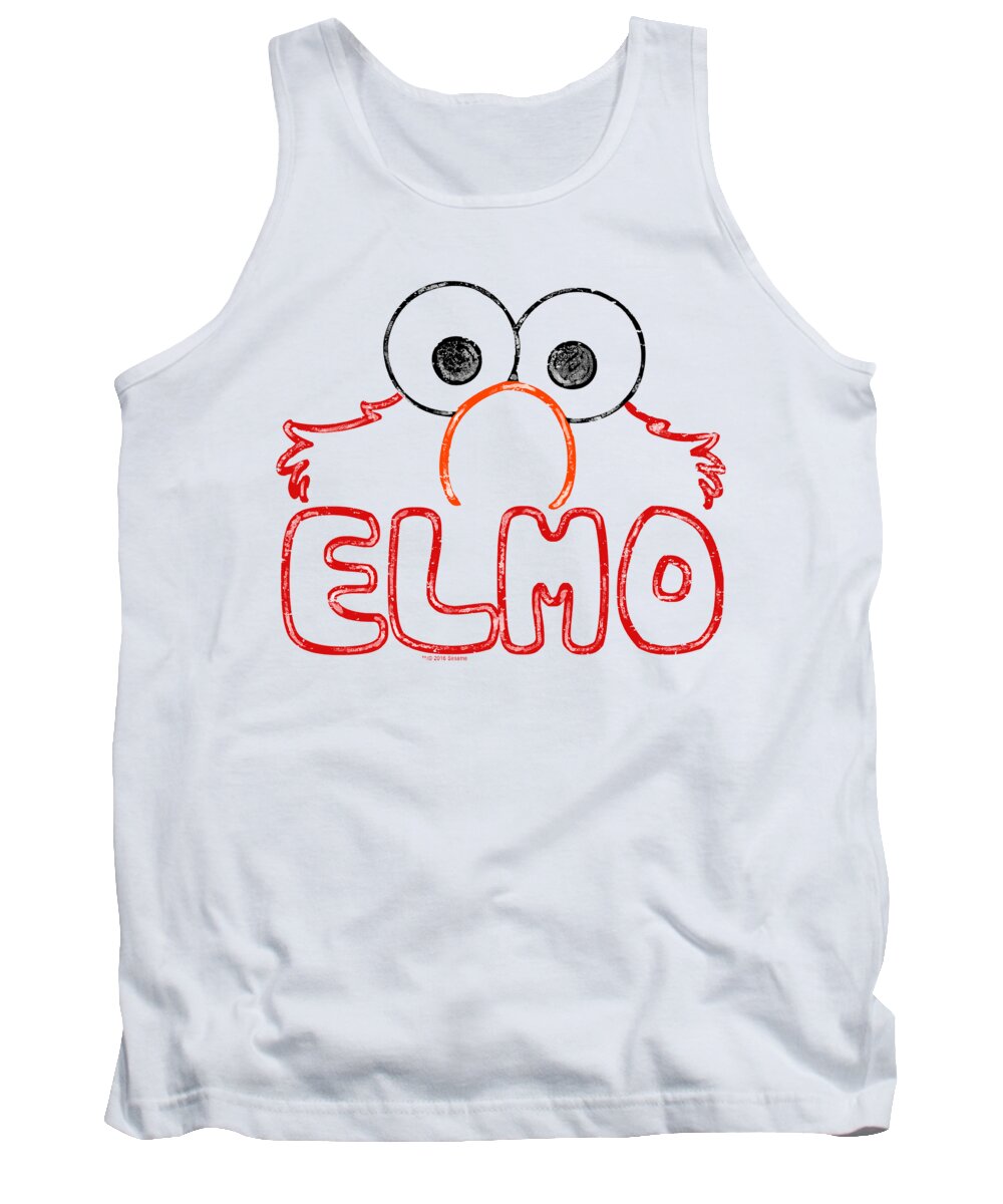  Tank Top featuring the digital art Sesame Street - Elmo Letters by Brand A