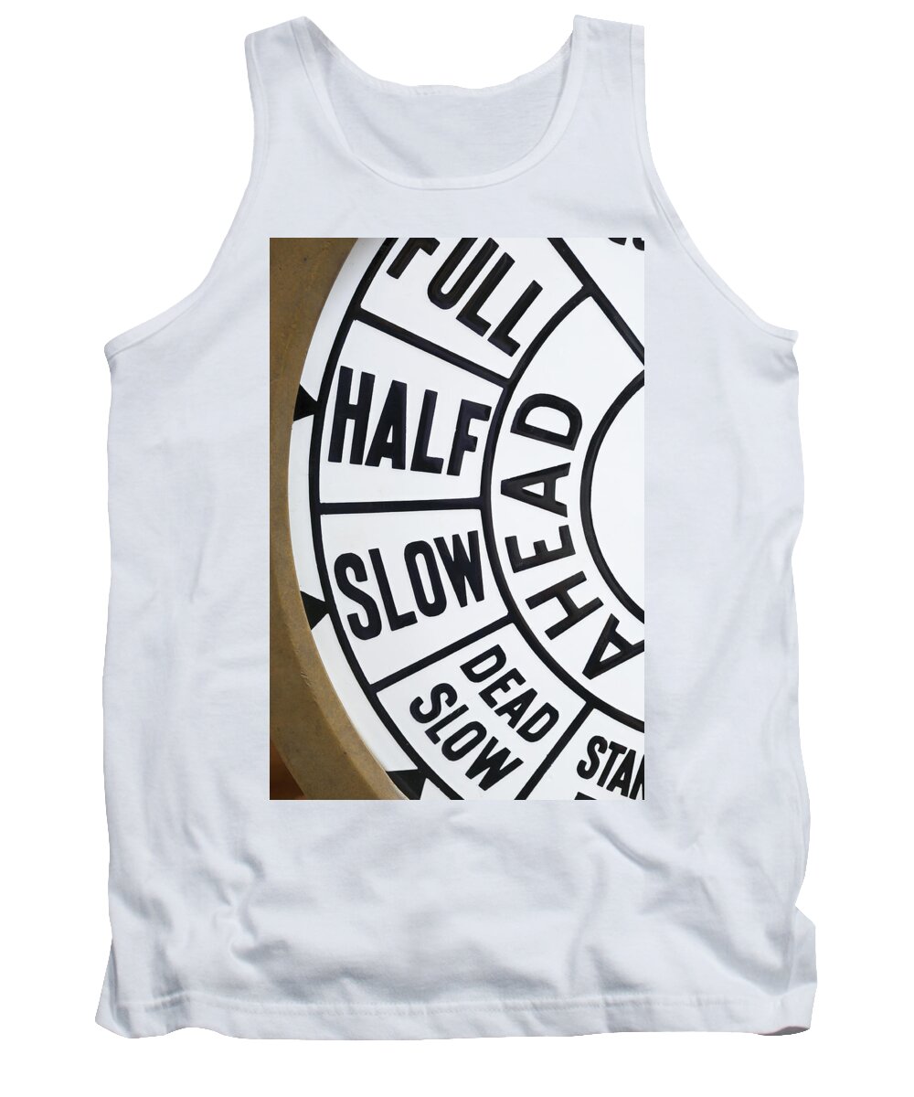Boat Telegraph Tank Top featuring the photograph Ship Instrument by Raul Rodriguez