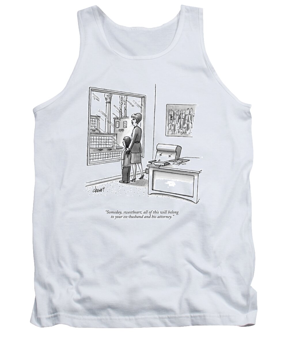 Factories Tank Top featuring the drawing Someday, Sweetheart, All Of This Will Belong by Tom Cheney