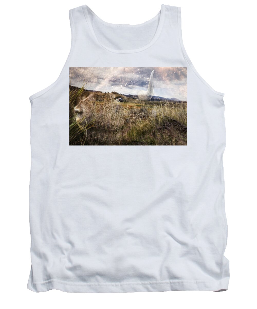Buffalo Tank Top featuring the photograph Spirit of the Past by Belinda Greb
