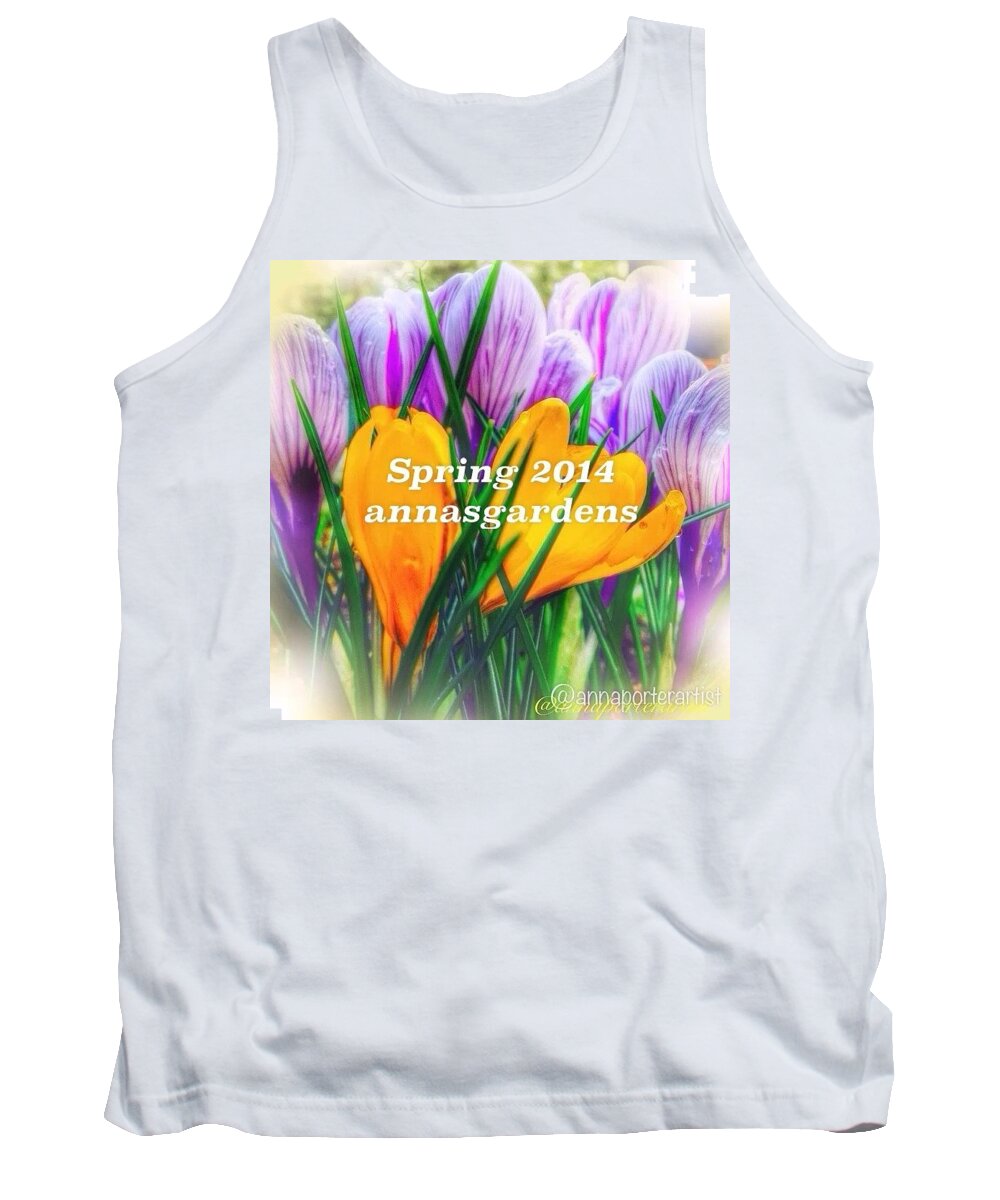 Waterlogue Tank Top featuring the photograph Spring 2014 Annasgardens #flipagram by Anna Porter