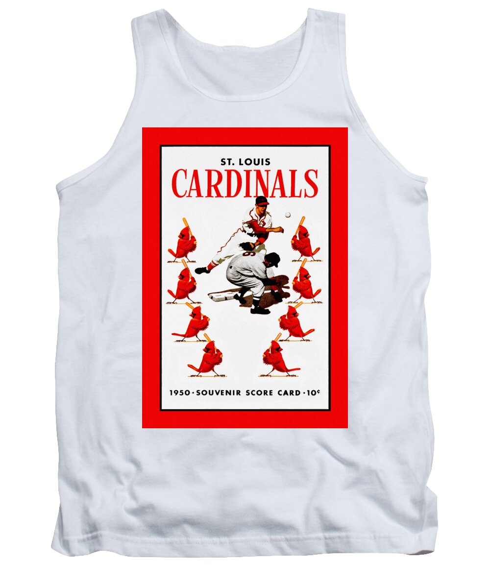 St. Louis Cardinals 1950 Score Card Tank Top