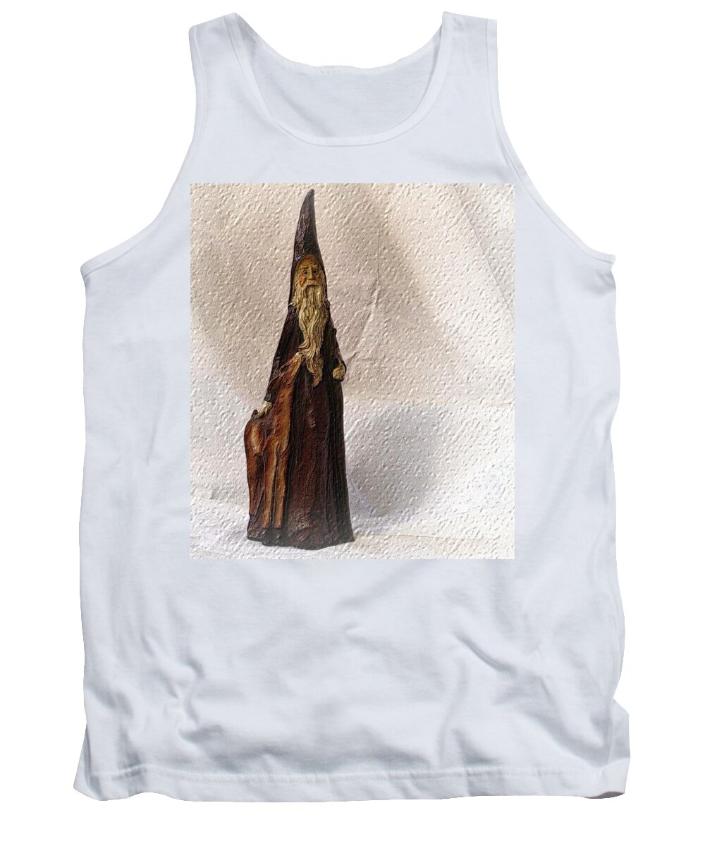 Christmas Tank Top featuring the photograph St Nicholas With Fawn by Nadalyn Larsen