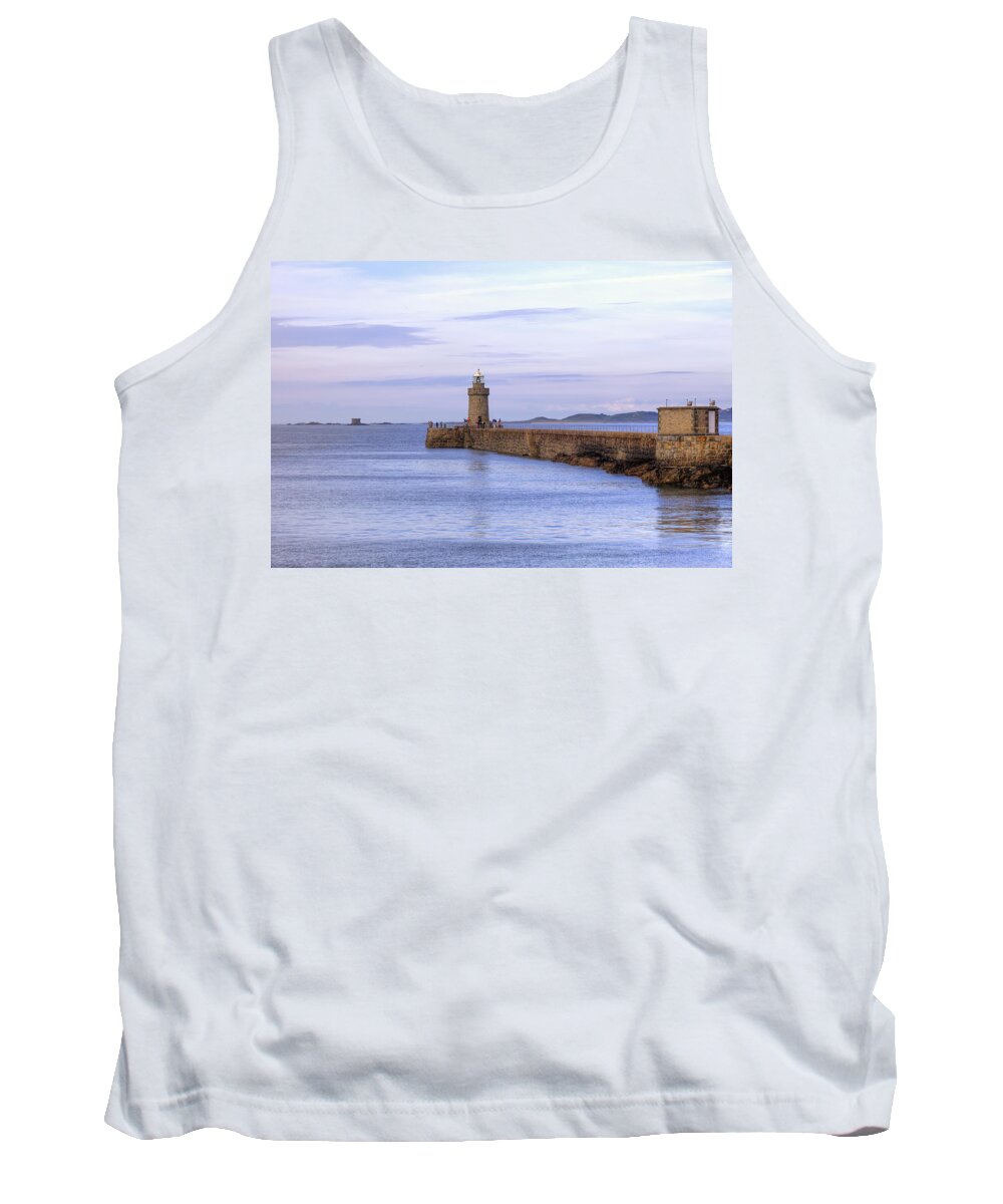 Lighthouse Tank Top featuring the photograph St Peter Port - Guernsey by Joana Kruse