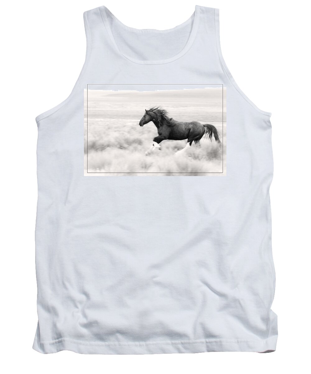 Stallion Blur Tank Top featuring the photograph Stallion Blur by Wes and Dotty Weber