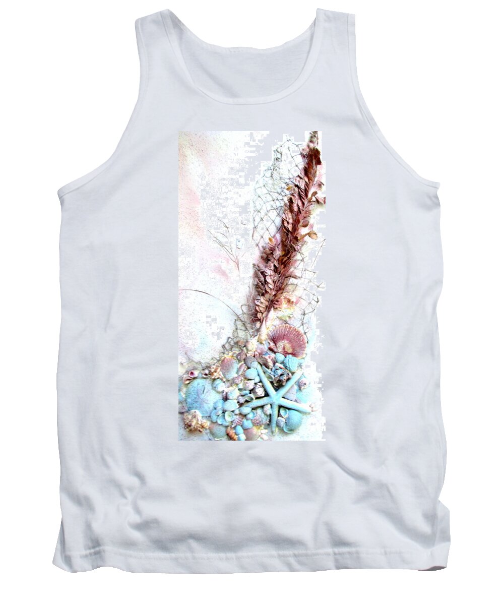 Print Tank Top featuring the mixed media Starfish Is The Star by Ashley Goforth