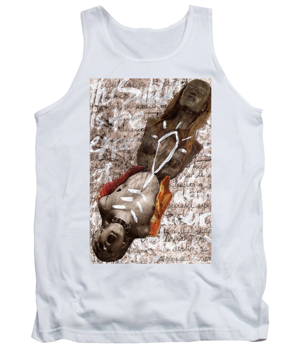 Collage Tank Top featuring the mixed media Sublime by Bellavia