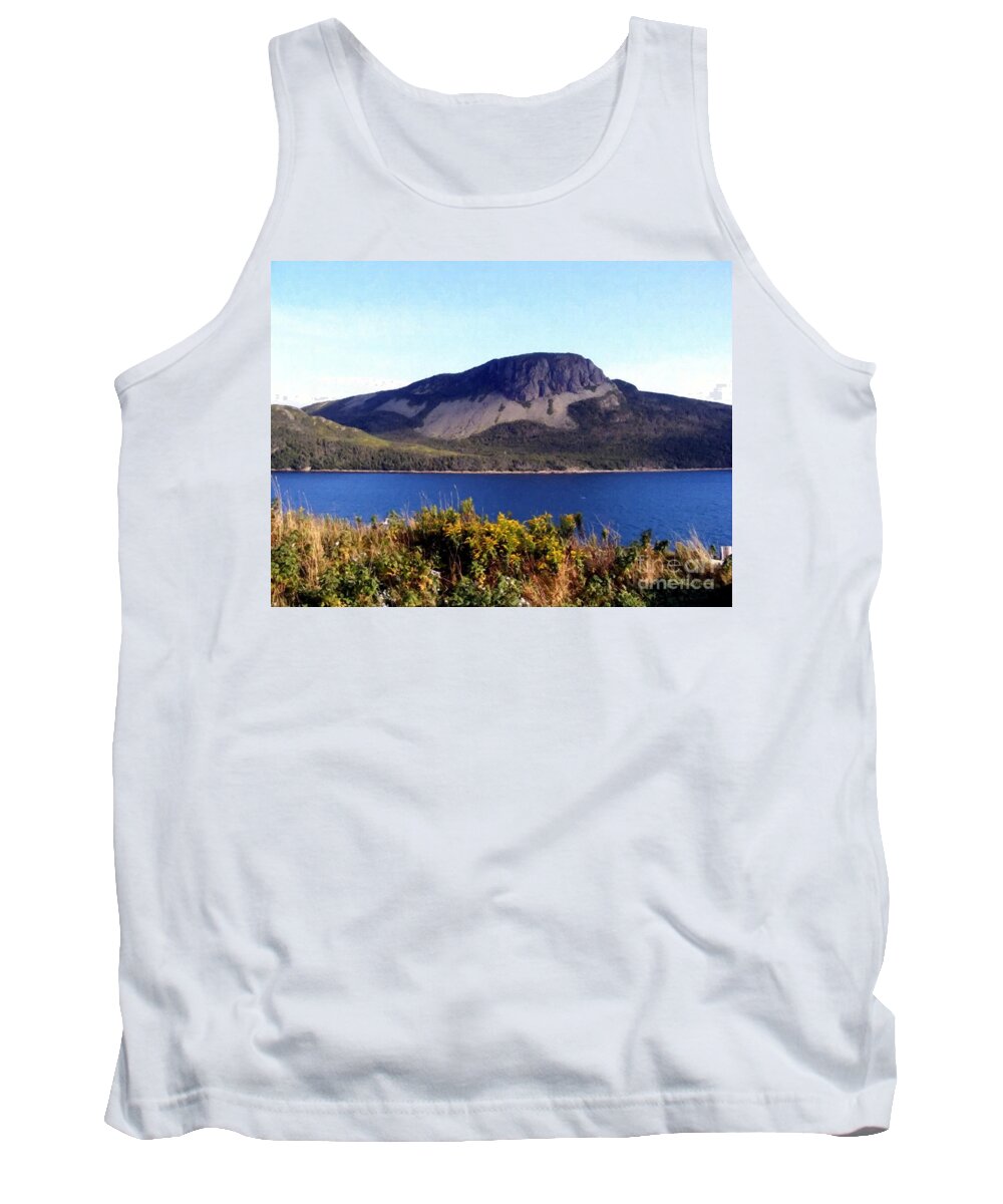 Sugarloaf Hill In Summer Tank Top featuring the painting Sugarloaf Hill in Summer by Barbara A Griffin