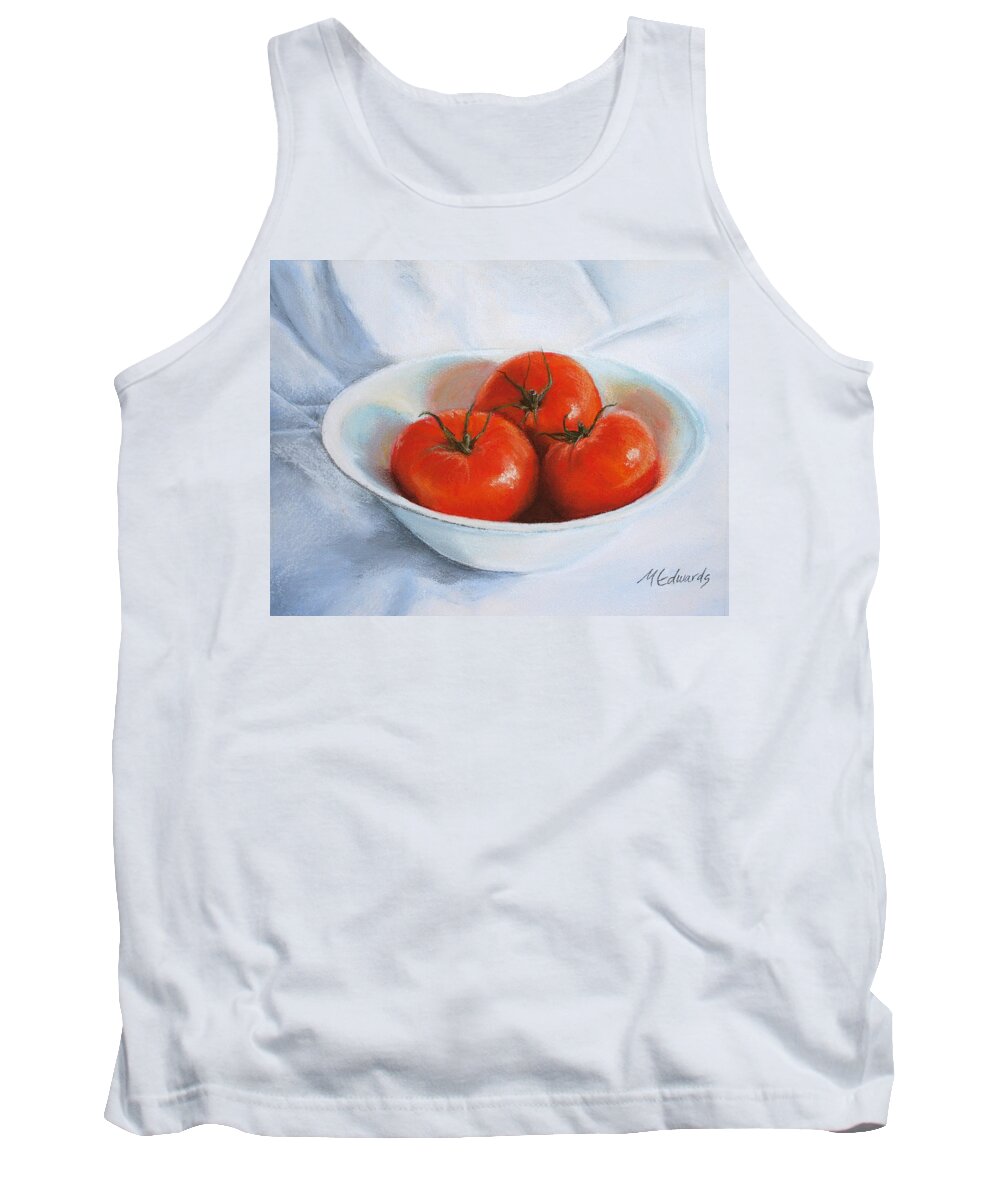 Summer Tank Top featuring the pastel Summer Tomatoes by Marna Edwards Flavell