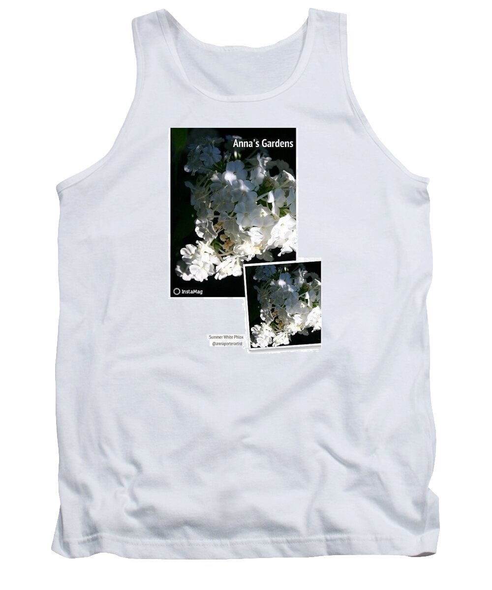 Summer Tank Top featuring the photograph Summer White Phlox, Afternoon Light by Anna Porter