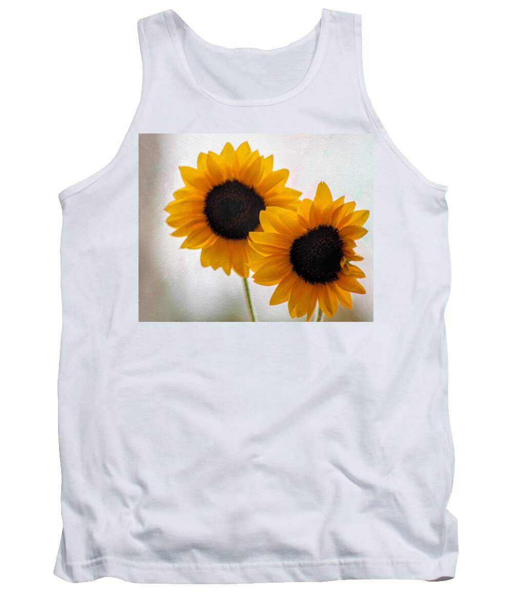 Flower Tank Top featuring the photograph Sunny flower on a rainy day by Tammy Espino