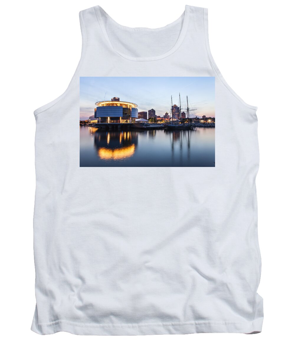 Cj Schmit Tank Top featuring the photograph Sunset at the Dock by CJ Schmit