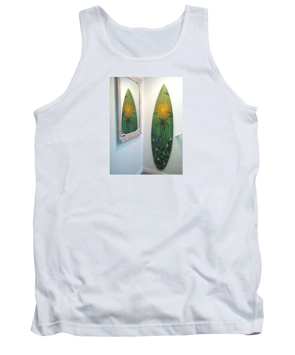 Sunsetreflection Tank Top featuring the painting Sunset Reflection by Paul Carter