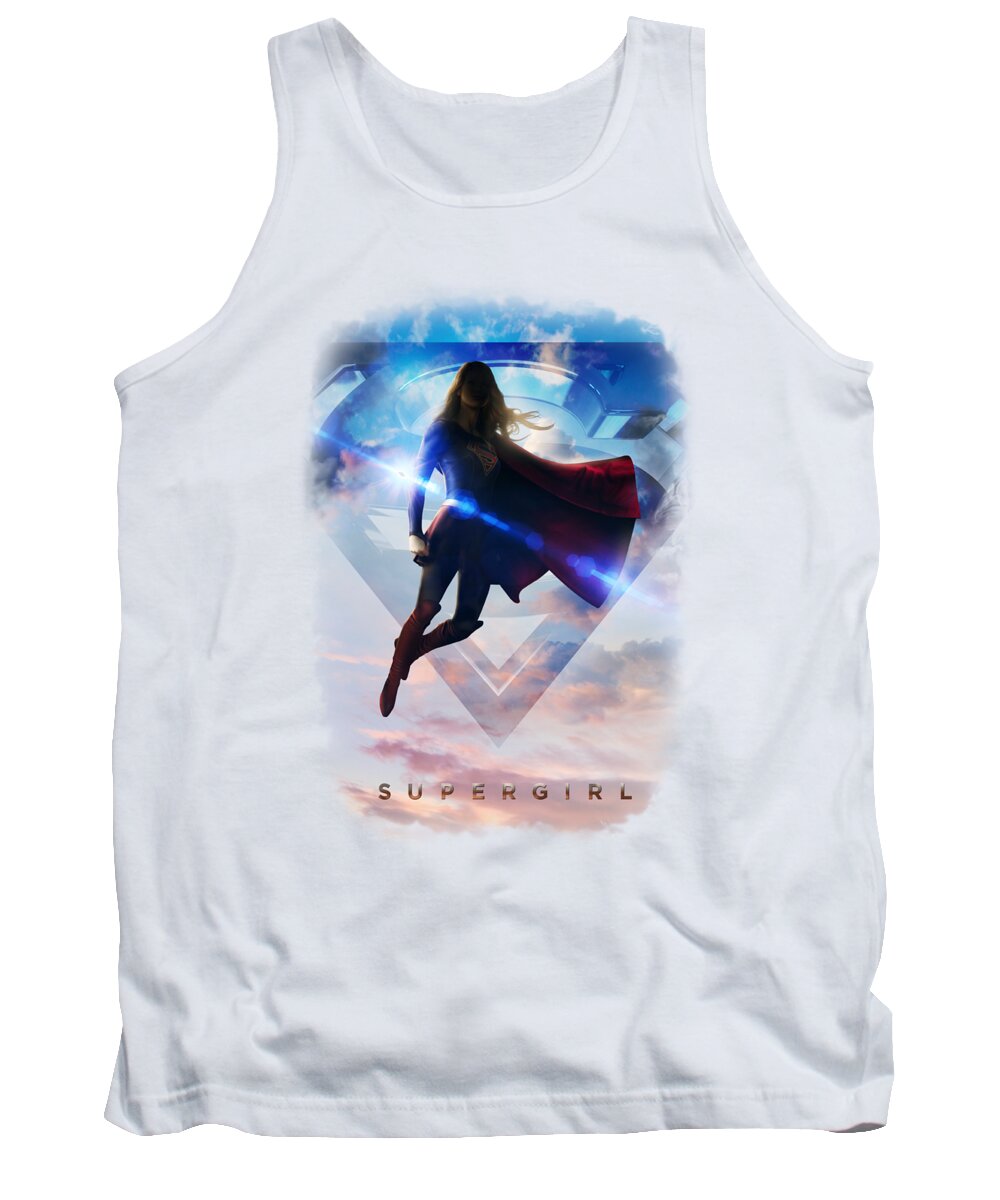  Tank Top featuring the digital art Supergirl - Endless Sky by Brand A