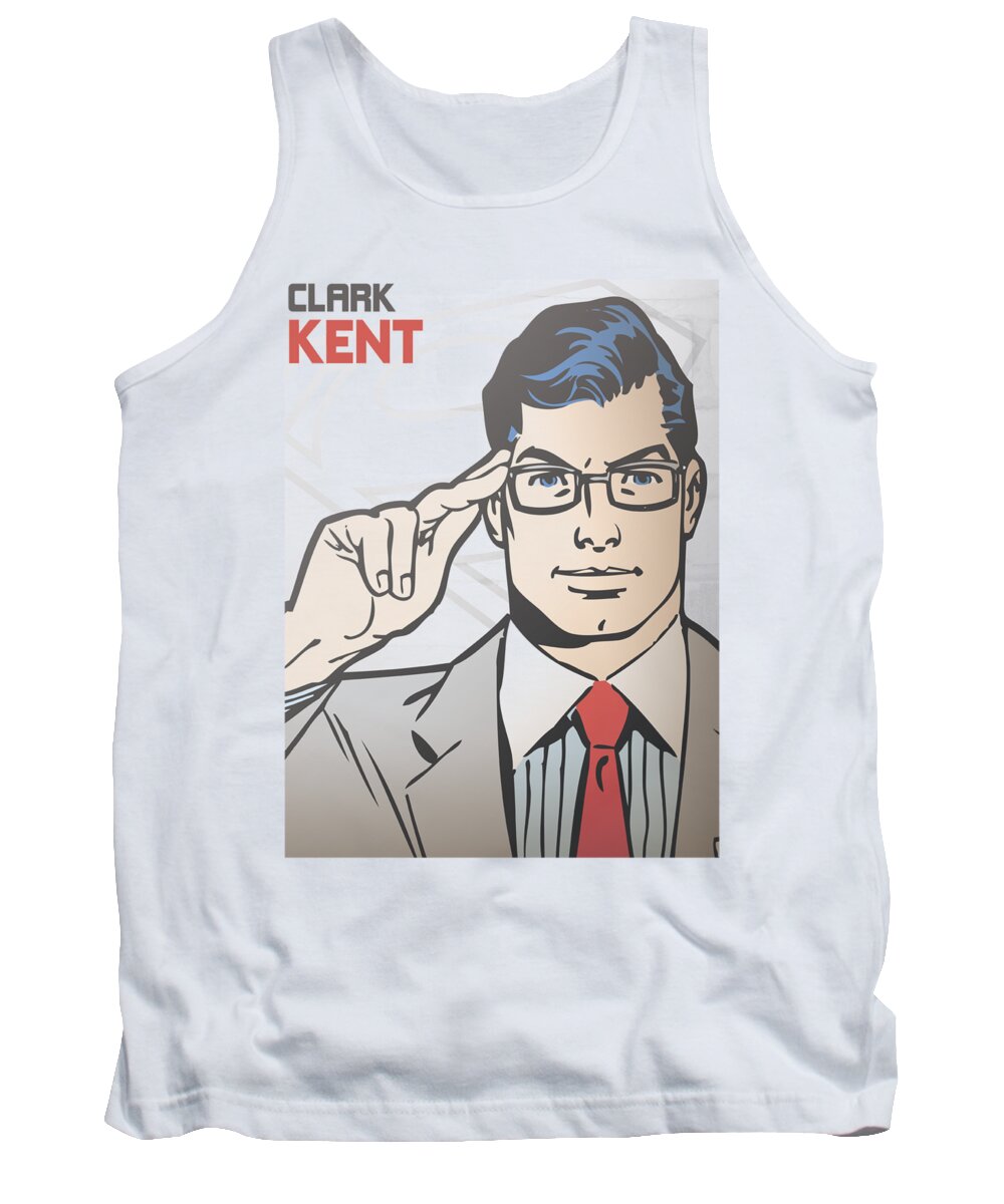 Superman Tank Top featuring the digital art Superman(dc) - Clark Kent Cover by Brand A