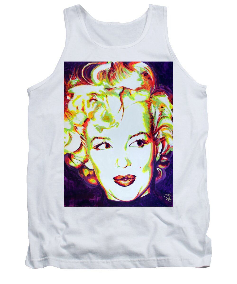 Beauty Tank Top featuring the painting Sweet Marilyn by Steve Gamba