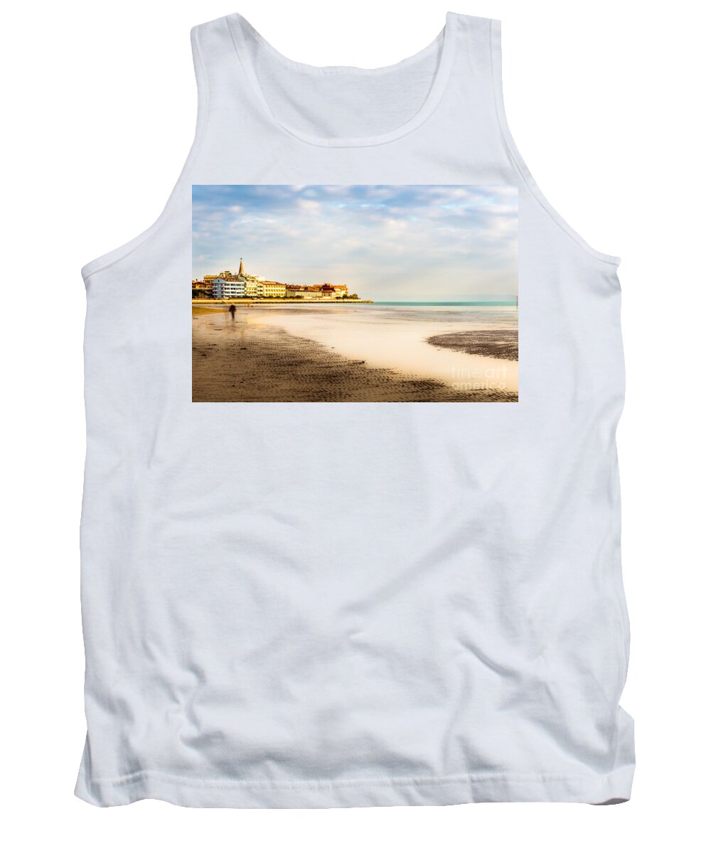 Friaul-julisch Venetien Tank Top featuring the photograph Take A Walk At The Beach by Hannes Cmarits