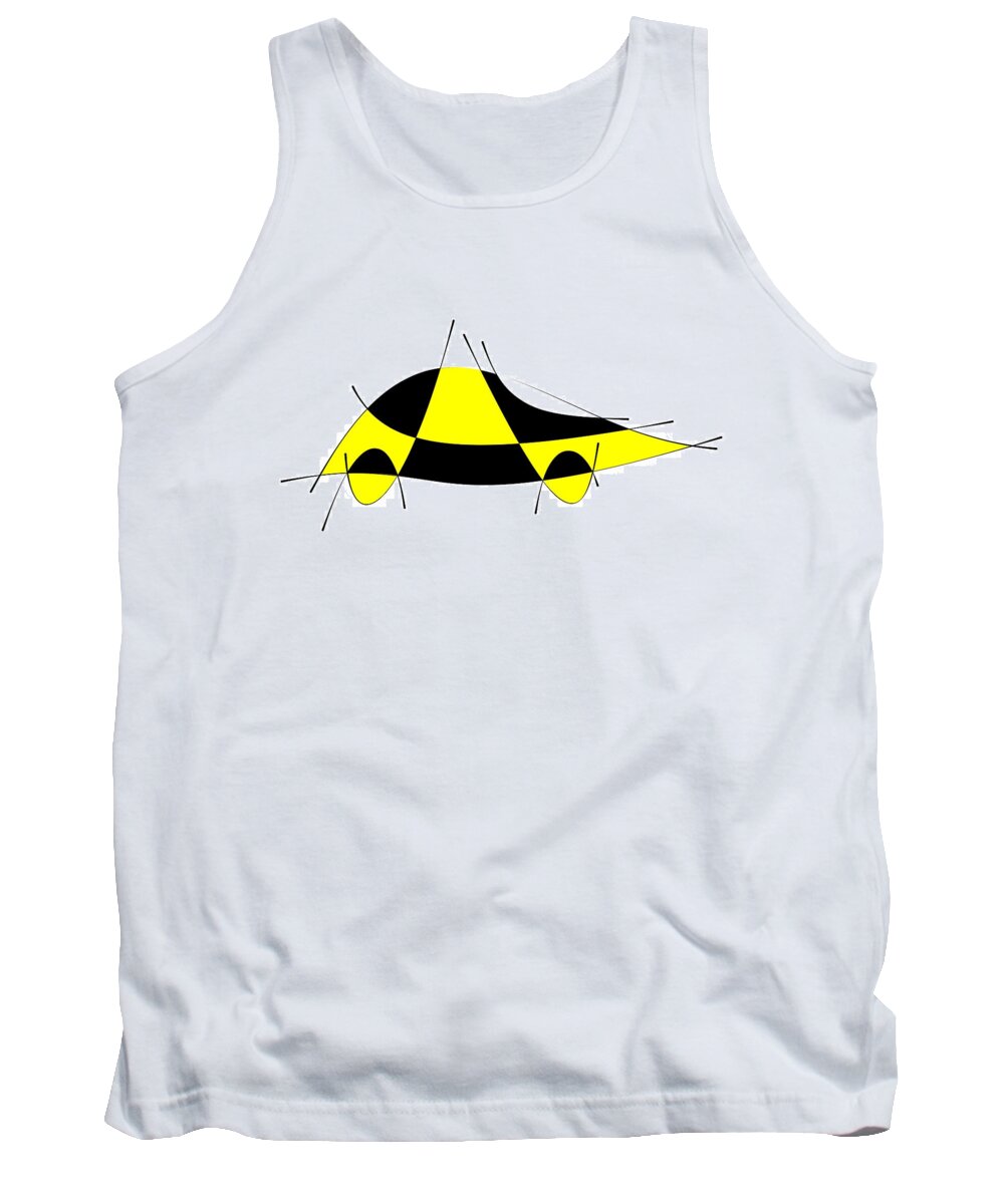 Digital Tank Top featuring the digital art Taxi by Pal Szeplaky