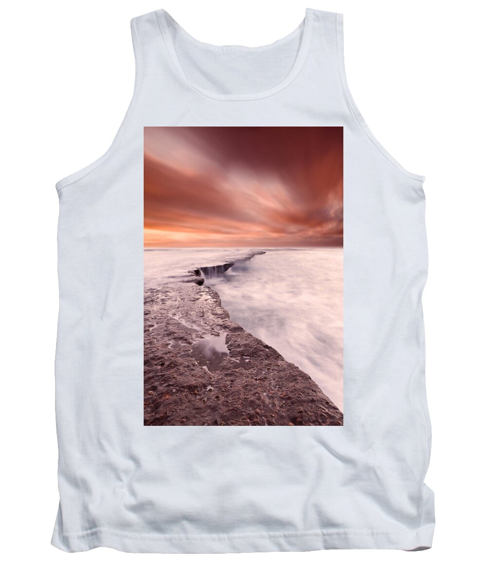 Beach Tank Top featuring the photograph The edge of earth by Jorge Maia