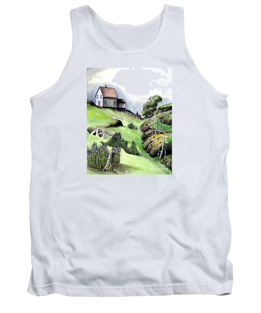 Life Saving Station Tank Top featuring the painting The Last Lifesaving Station by Art MacKay
