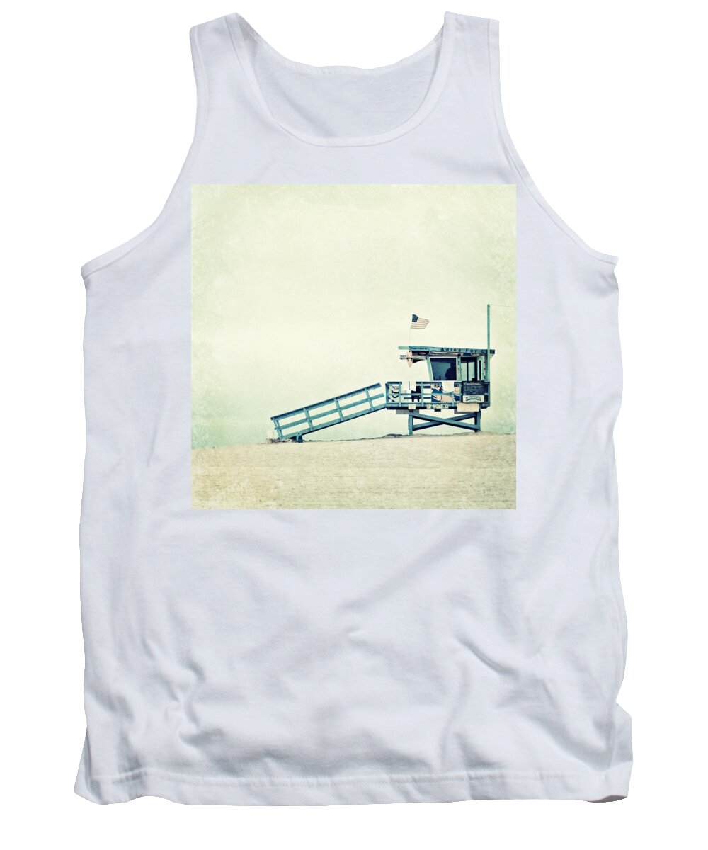 Lifeguard Tower Tank Top featuring the photograph The Tower by Melanie Alexandra Price