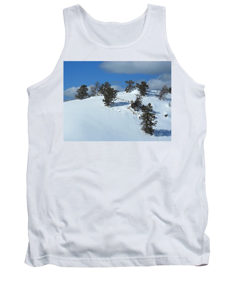 Snow Tank Top featuring the photograph The Trees Take a Snow Day by Michele Myers