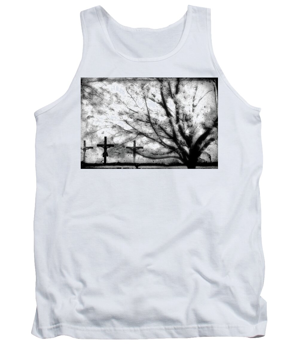 Christian Tank Top featuring the painting The Veil Was Torn by Gray Artus