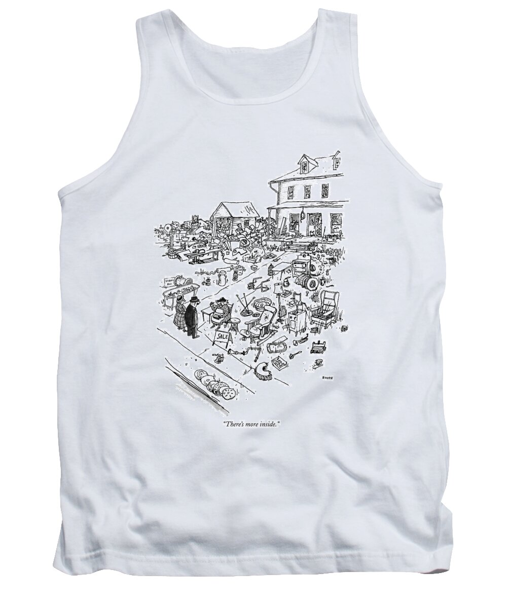Consumerism Tank Top featuring the drawing There's More Inside by George Booth