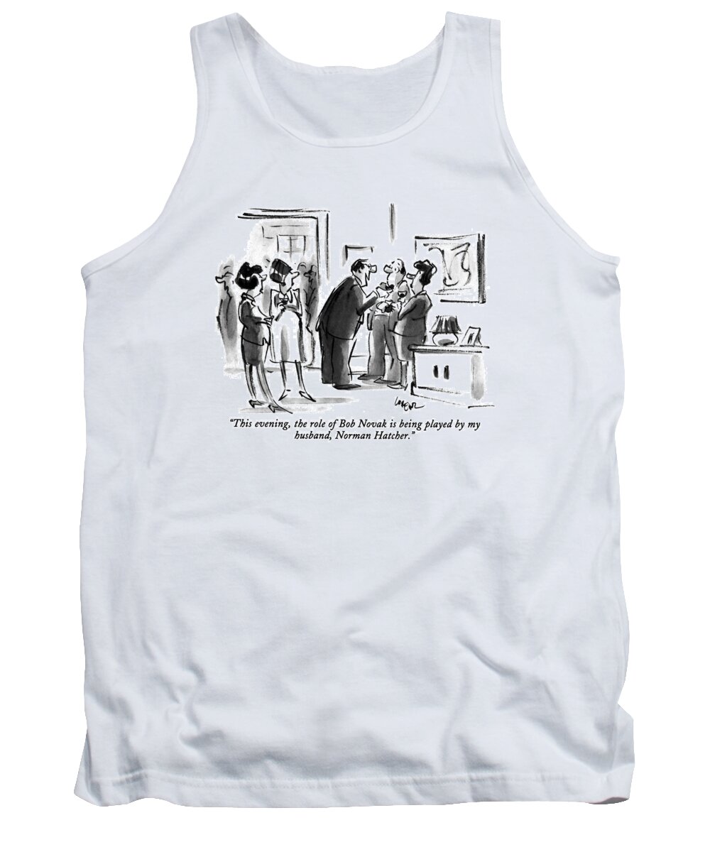 Marriage Tank Top featuring the drawing This Evening by Lee Lorenz