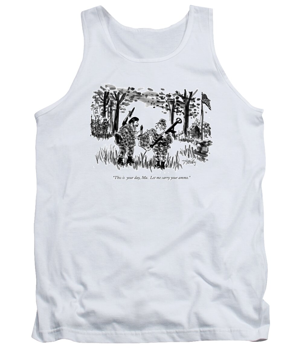 Hunters Tank Top featuring the drawing This Is Your Day by Donald Reilly