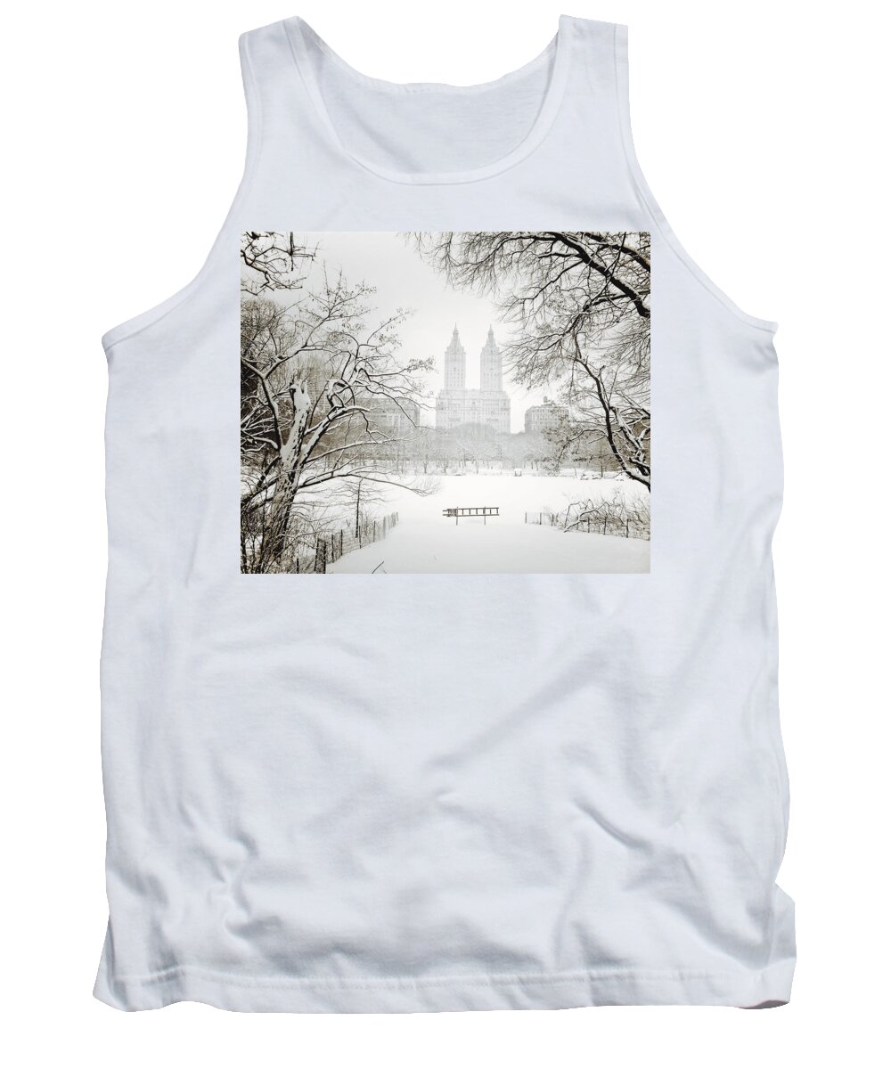 New York City Tank Top featuring the photograph Through Winter Trees - Central Park - New York City by Vivienne Gucwa
