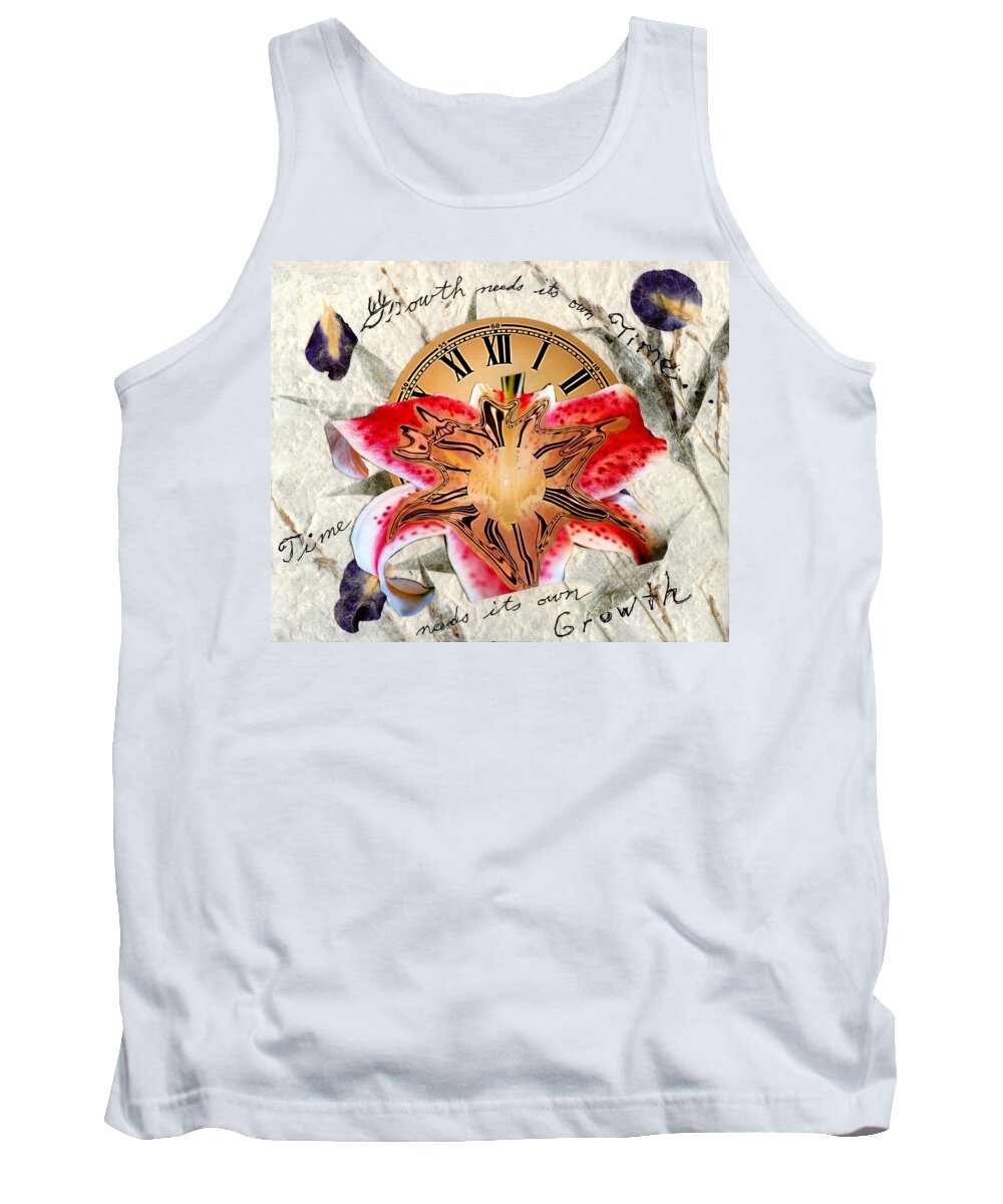 Time Tank Top featuring the digital art Timeflower by Lisa Yount