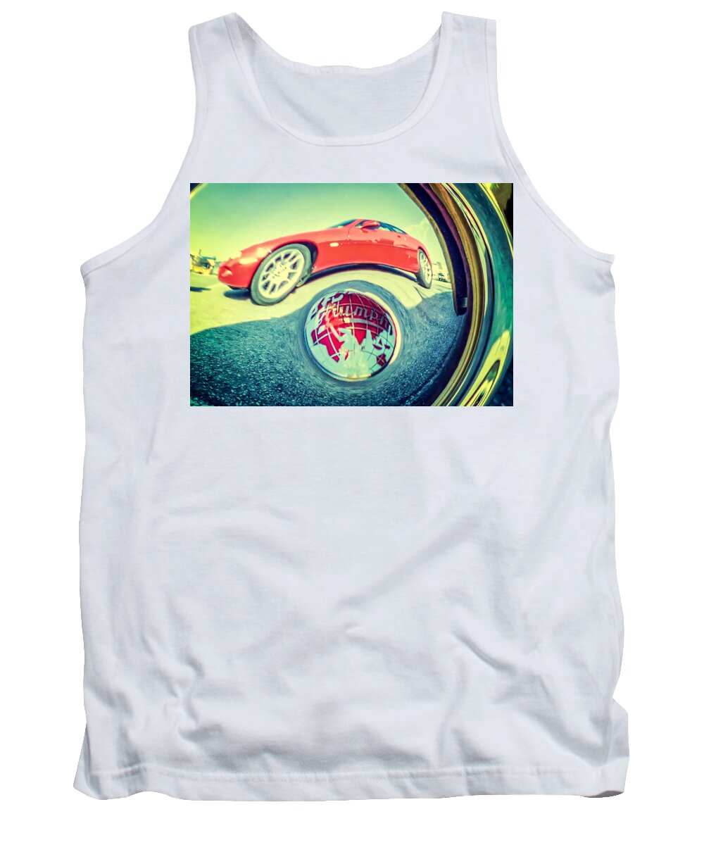 Retro Tank Top featuring the photograph Triumph and Jaguar by Spikey Mouse Photography