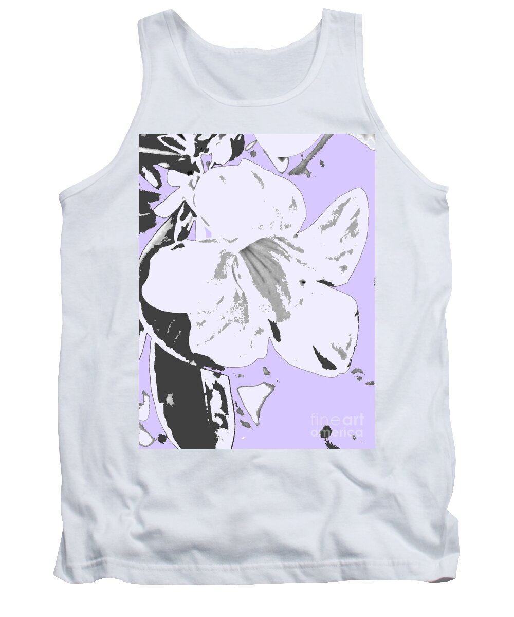 Floral Tank Top featuring the photograph Tropical Floral Violet Black by HEVi FineArt