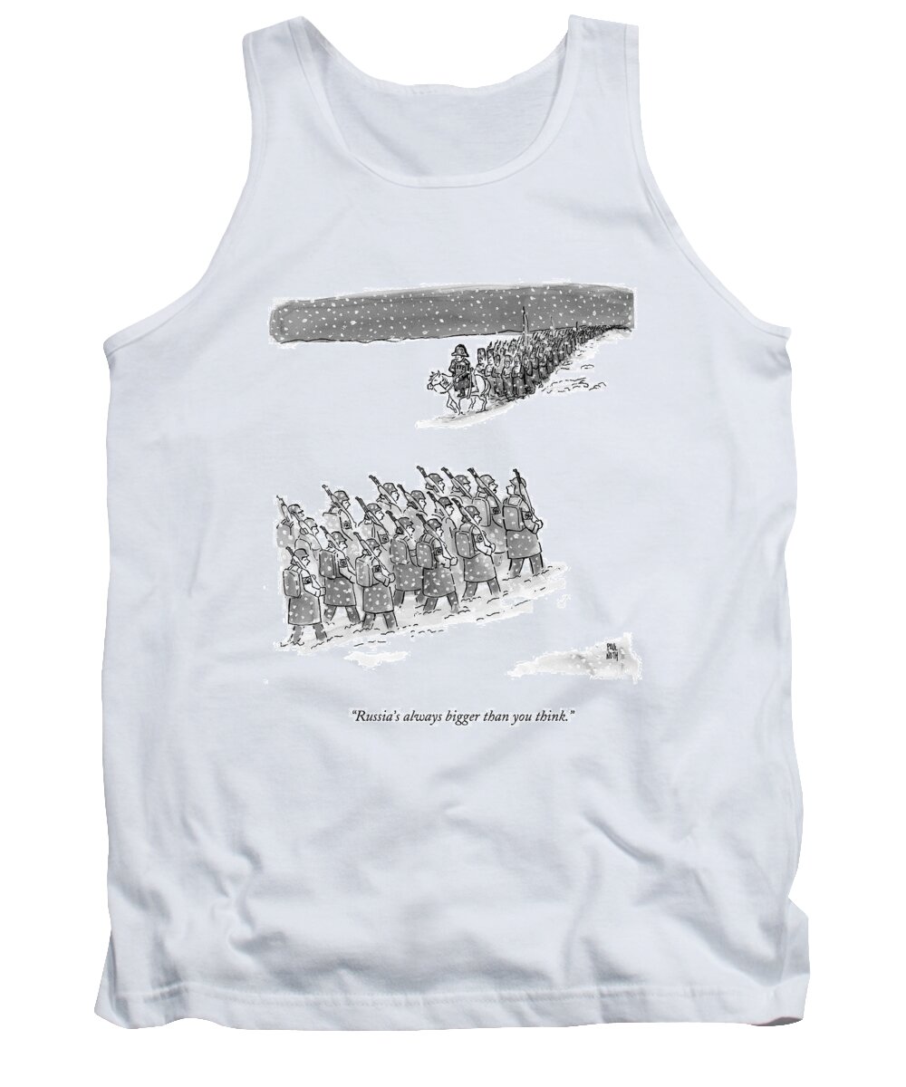 Troops Tank Top featuring the drawing Two Groups Of Army Troops Walk In Opposite by Paul Noth