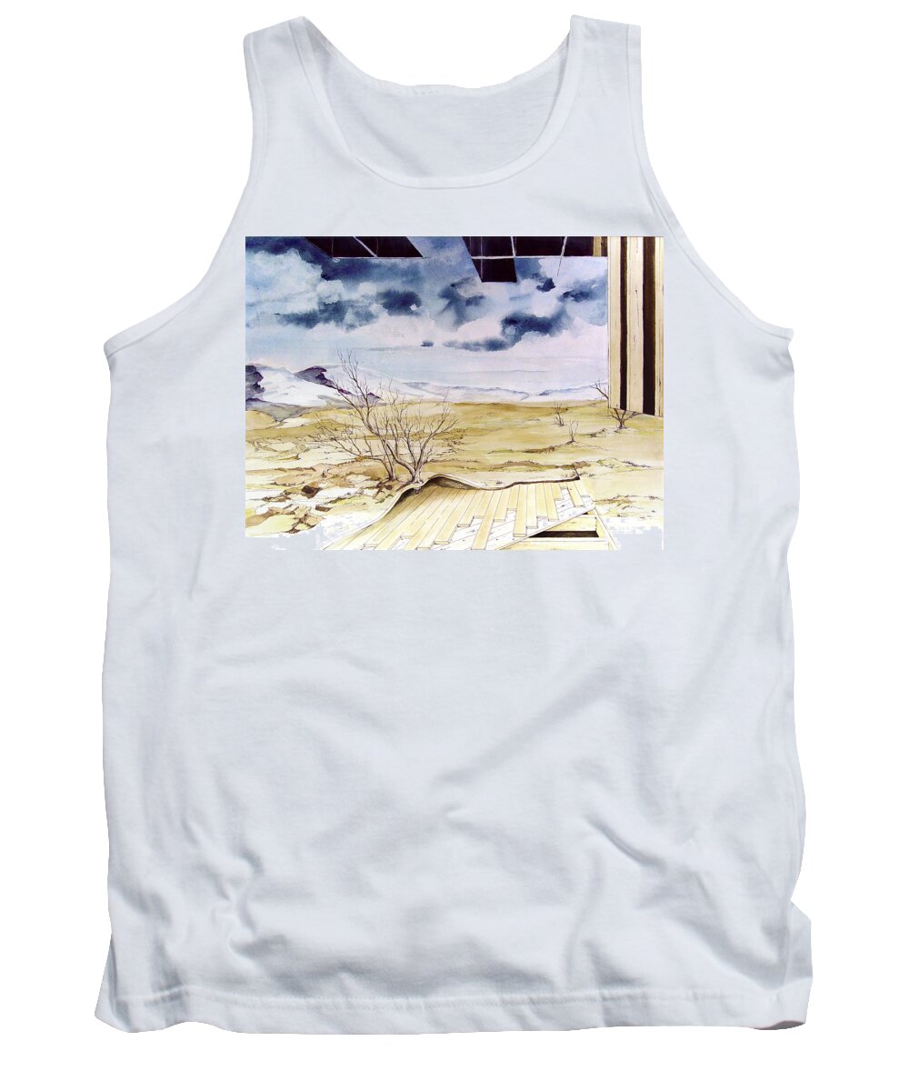 Landscape Tank Top featuring the painting Unfinished Landscape by Sam Sidders