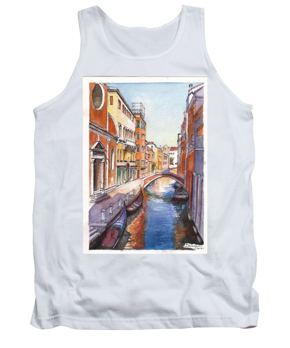 Venice Tank Top featuring the painting Venice in Spring by Dai Wynn