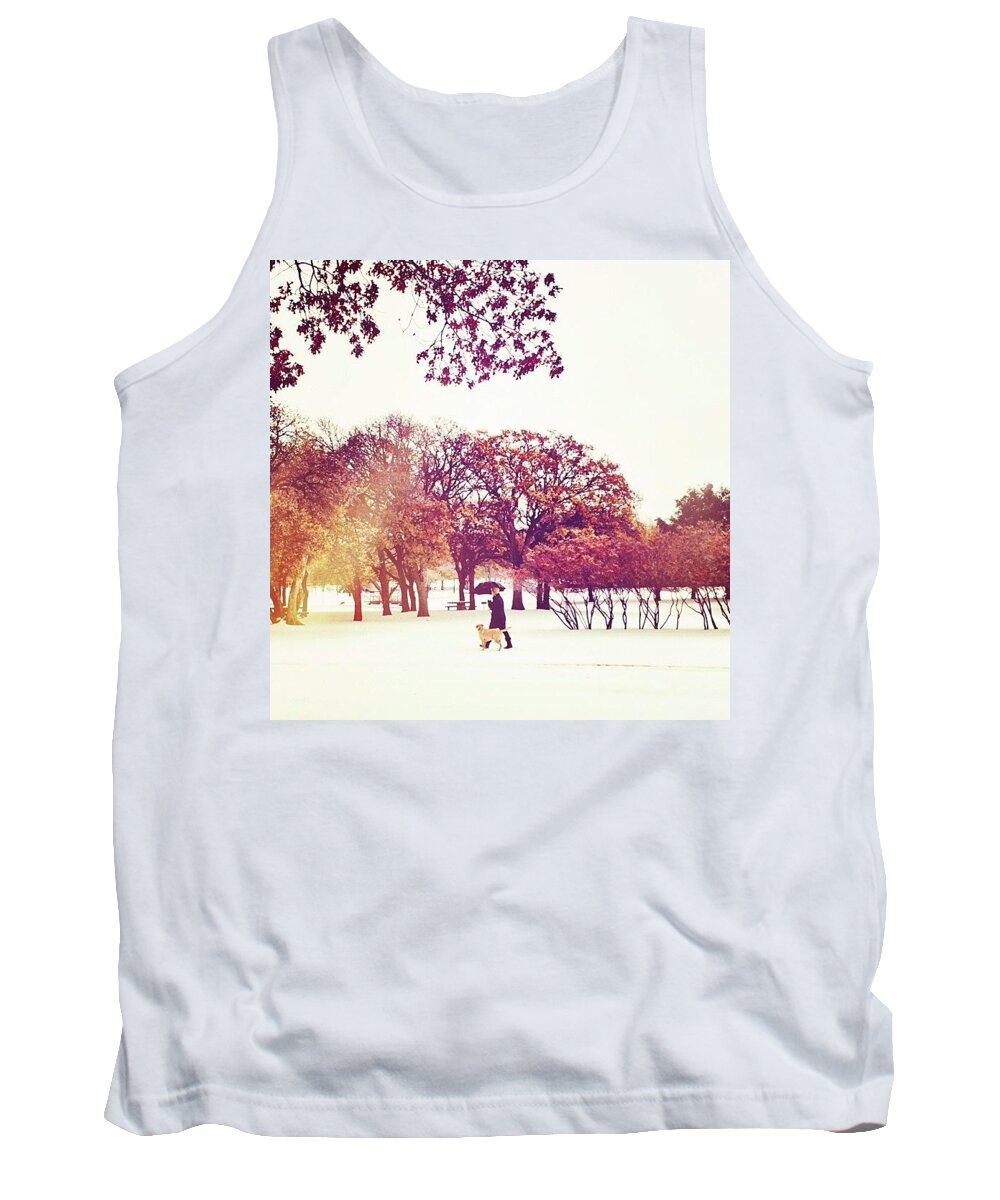  Tank Top featuring the photograph Walking In A Winter Wonderland (with A by Bob Hedlund