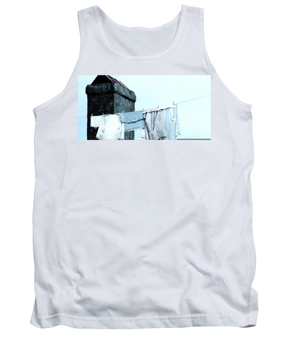 Clothing Tank Top featuring the photograph Wash Day Blues In New Orleans Louisiana by Michael Hoard