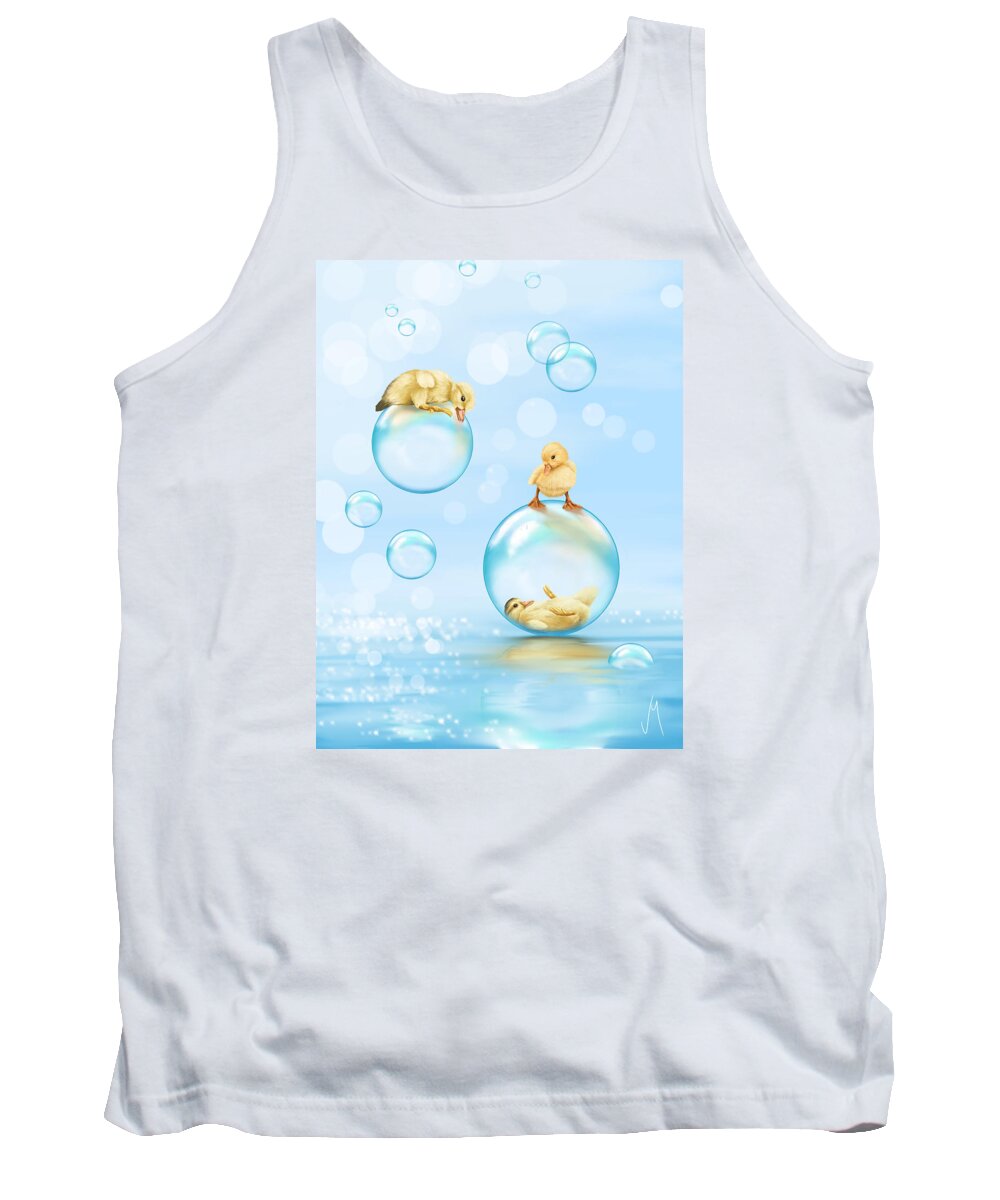 Ipad Tank Top featuring the painting Water games by Veronica Minozzi