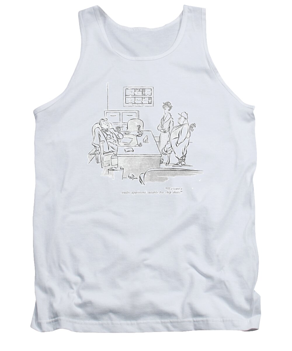 107003 Gpr George Price Tank Top featuring the drawing A Studio Apartment by George Price